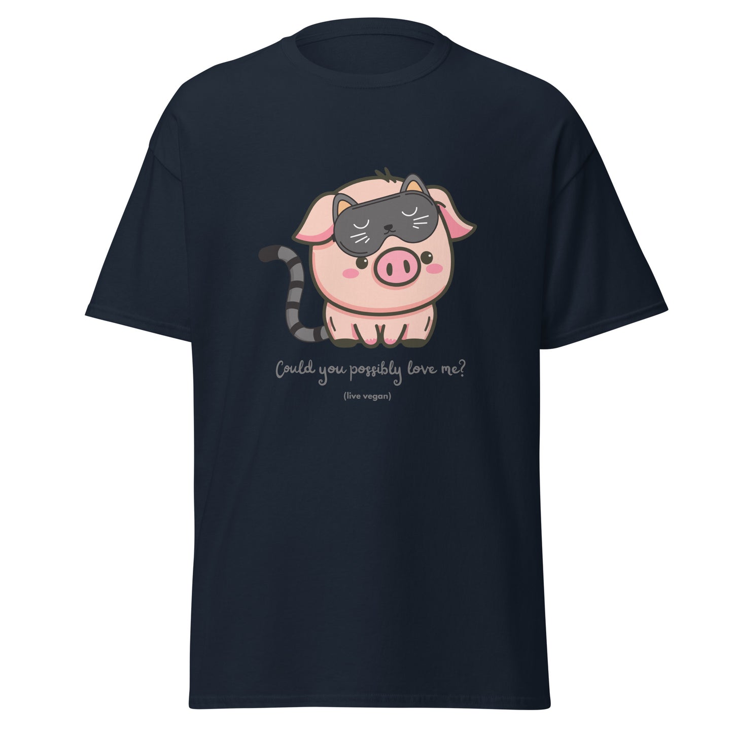 Pig disguised as a cat, statement shirt, vegan t-shirt, unisex
