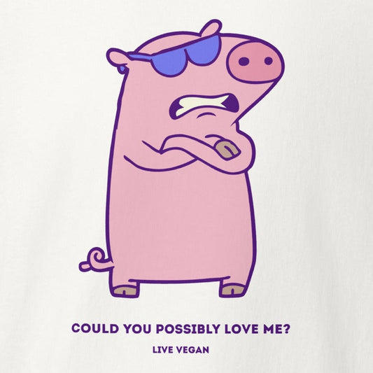 Pissed Pig, frustriertes rosa Schwein, Statement-Shirt, veganes Tanktop