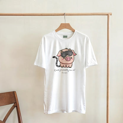 Pig disguised as a cat, statement shirt, vegan t-shirt, unisex