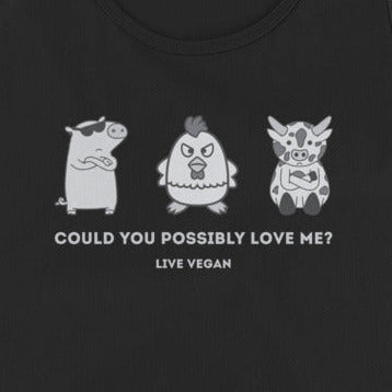 Pig, Chicken & Cow, Statement Shirt against Speciesism, Vegan Tank Top