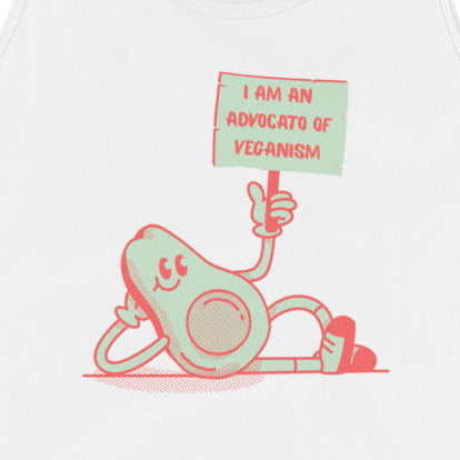 Avocado - the advocado of veganism, funny, vegan tank top