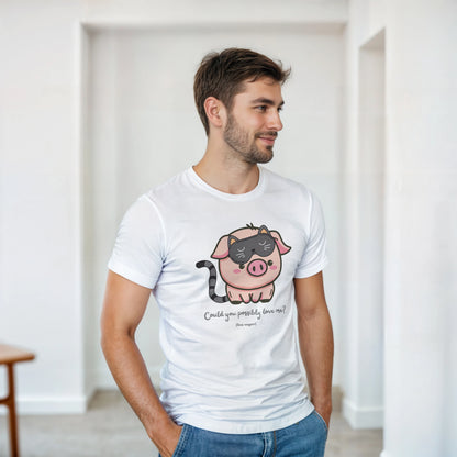 Pig disguised as a cat, statement shirt, vegan t-shirt, unisex