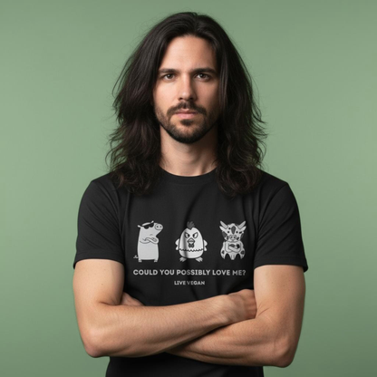 Schwein, Huhn & Kuh, Statement gegen Speziesismus, veganes T-Shirt, Unisex