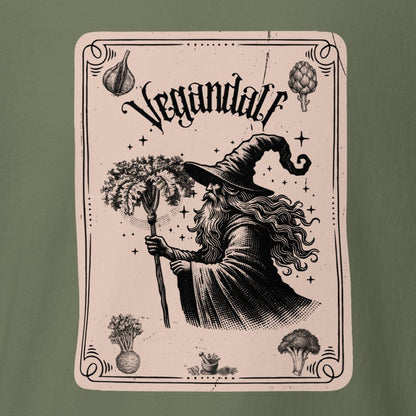 Vegandalf, vegan wizard on vintage playing card, ALF, fantasy, vegan premium sweater, unisex
