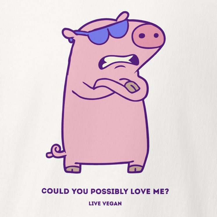 Pissed Pig, frustrated pink pig, statement t-shirt, vegan t-shirt, unisex