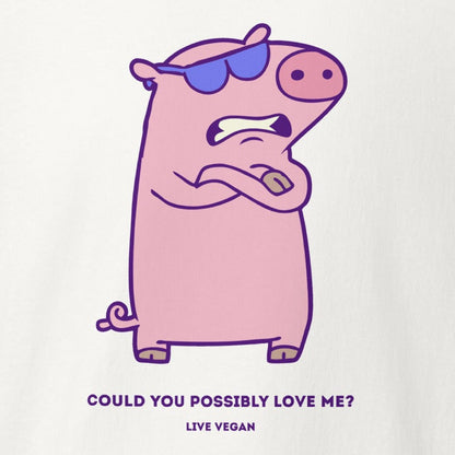 Pissed Pig, frustrated pink pig, statement t-shirt, vegan t-shirt, unisex