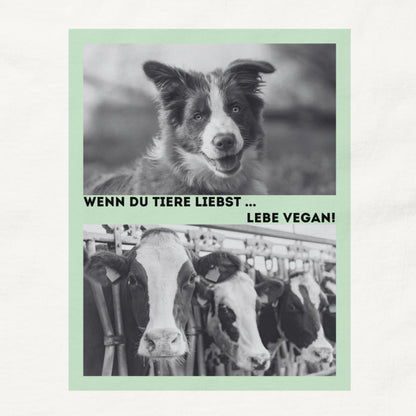 Dog vs. Cow, Vegan Animal Love Statement, Vegan T-Shirt, Unisex