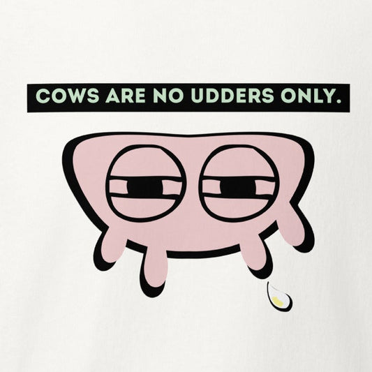Euter Emoji: Cows are no udders only, veganes Milch Statement, veganes T-Shirt, Unisex