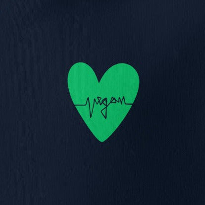 Vegan Heart in Green, Vegan Organic Hoodie Stanley/Stella, Unisex